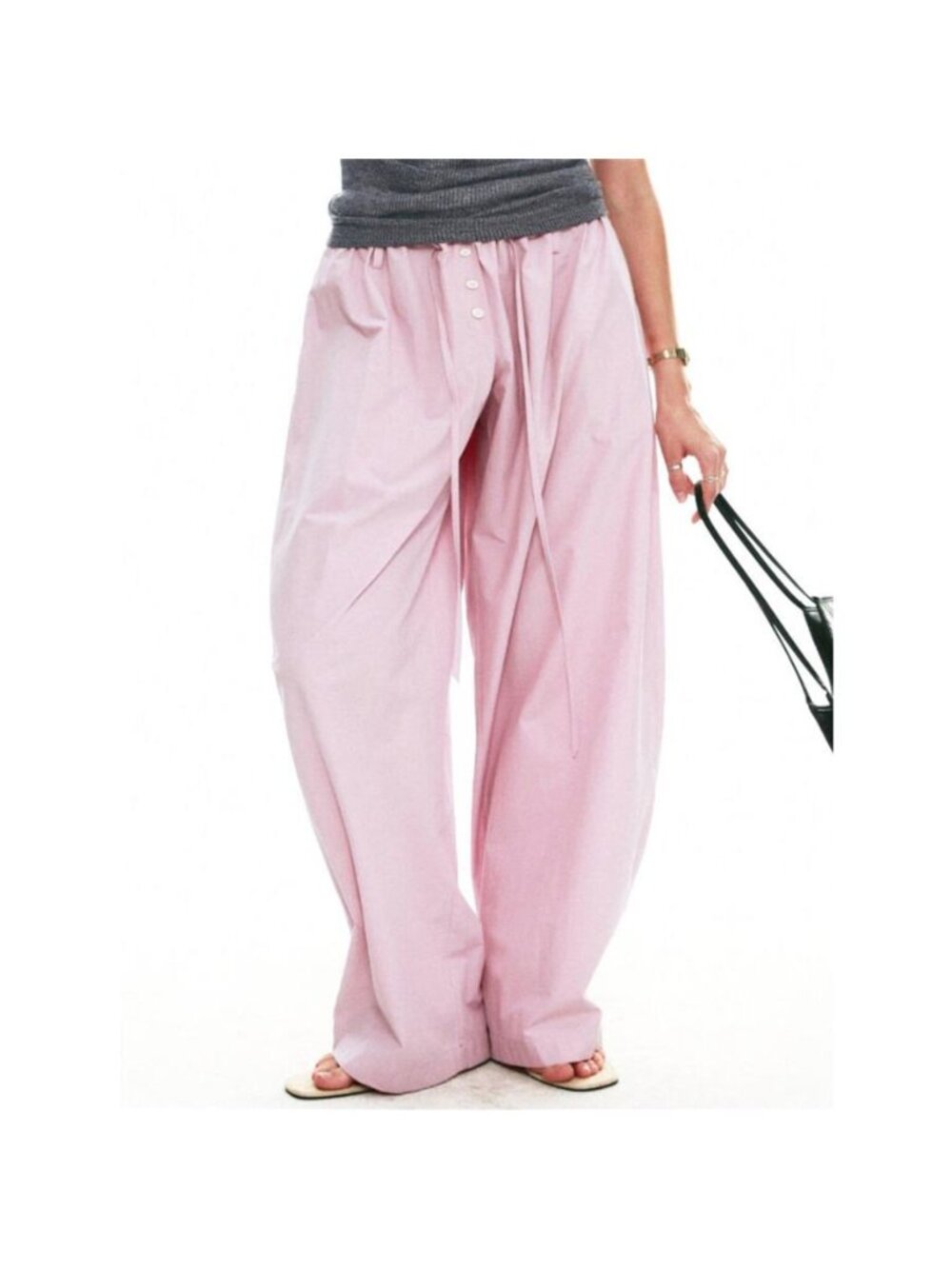Drawstring Wide-Leg Pants - Picture 8 of 13